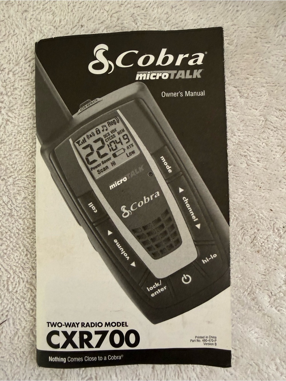 Cobra CXR700 Two-Way Radio - Black